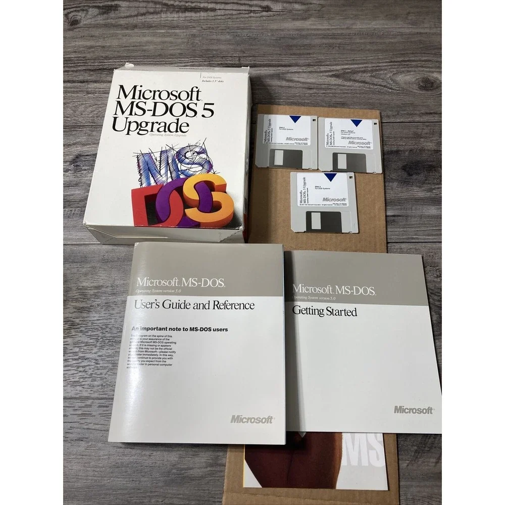 VINTAGE MICROSOFT MS-DOS 5 UPGRADE 5.25